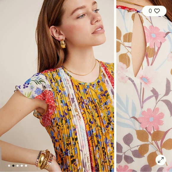 NWOT Varun Bahl Anthropologie Taylor Pintucked Mini Dress, Size: Small - Picture 4 of 12